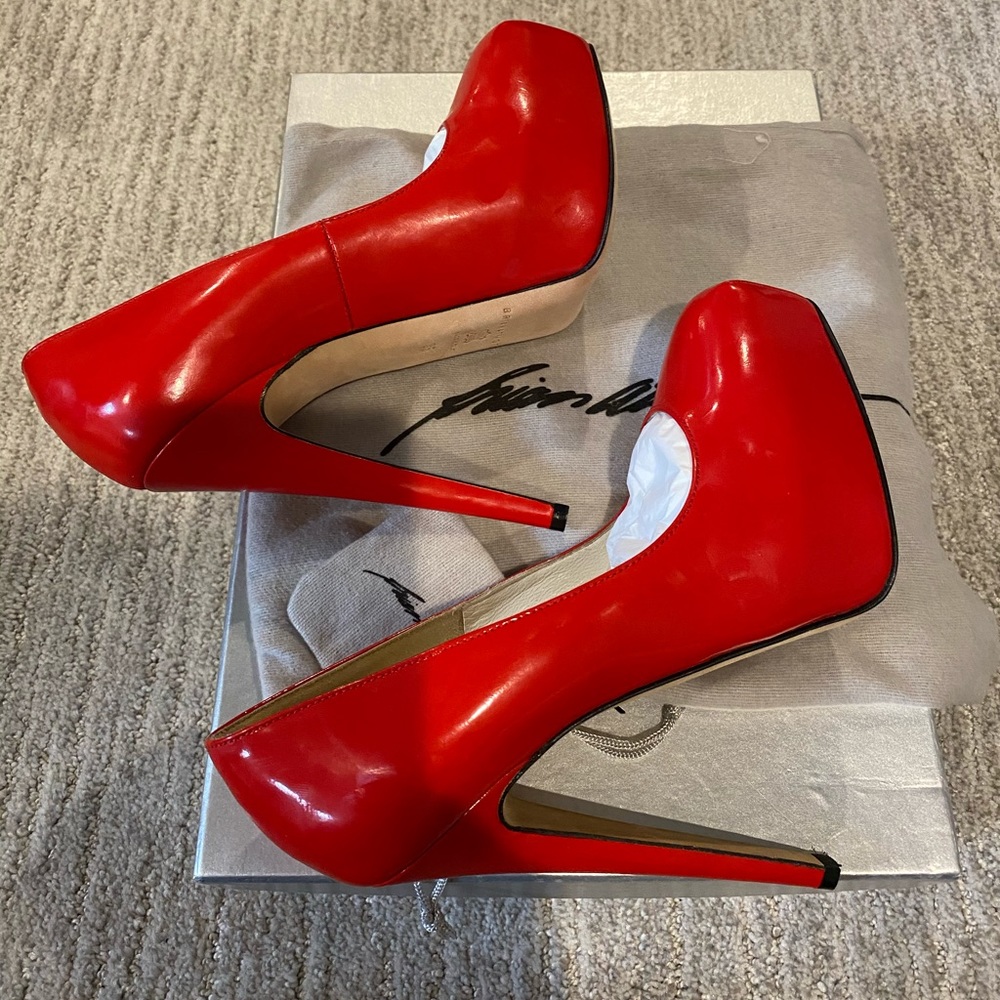 Brian Atwood Red Pumps 35 - Picture 3 of 6
